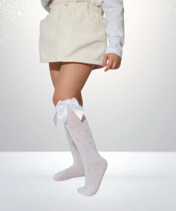 Ada Aksesuarlu Dizaltı Çocuk Çorap - 2