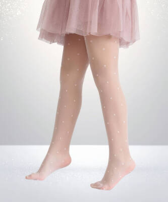 İnce Puantiye Çocuk Külotlu Çorap - 3