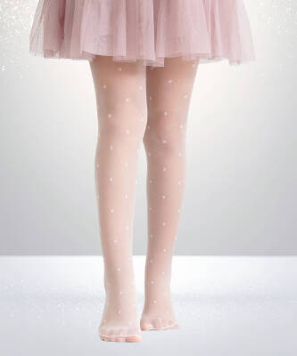 İnce Puantiye Çocuk Külotlu Çorap - 5