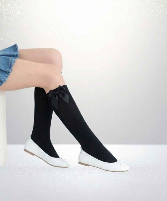 Rena Aksesuarlı Dizaltı Çocuk Çorap - 3