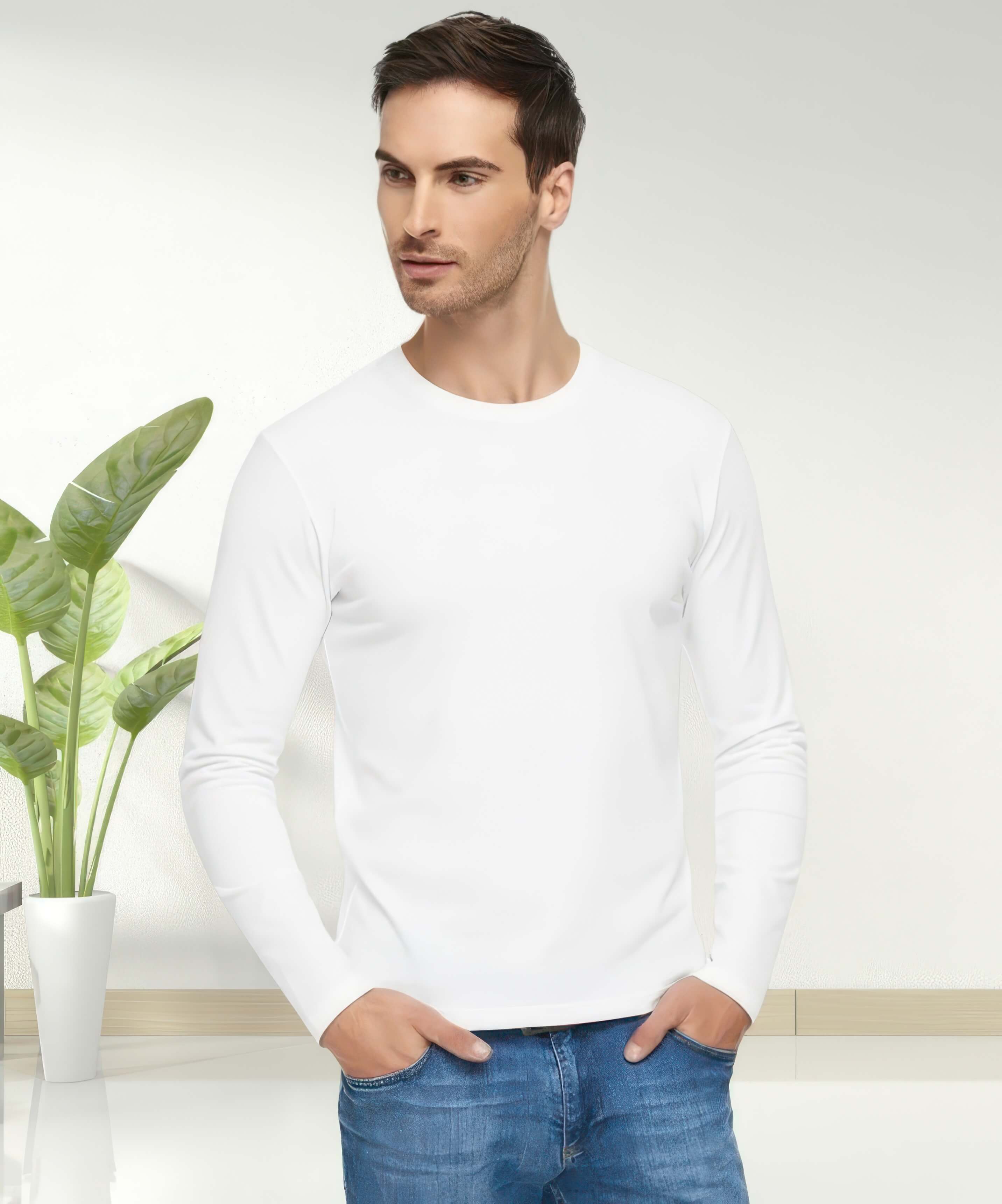 Elestan Yuvarlak Yaka Uzun Kol Badi - 1