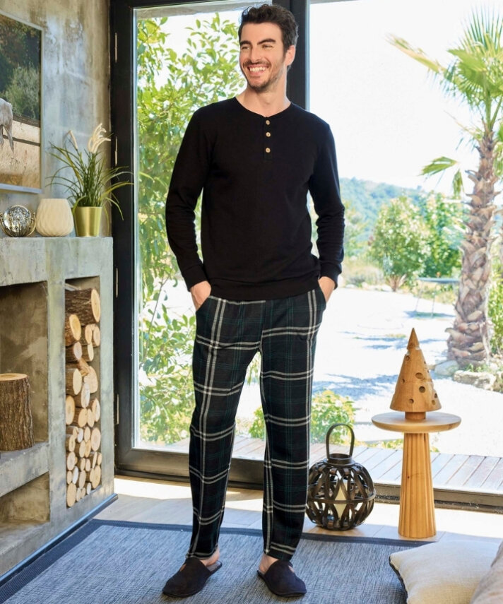 Waffle Patlı Erkek Pijama Takımı - 3