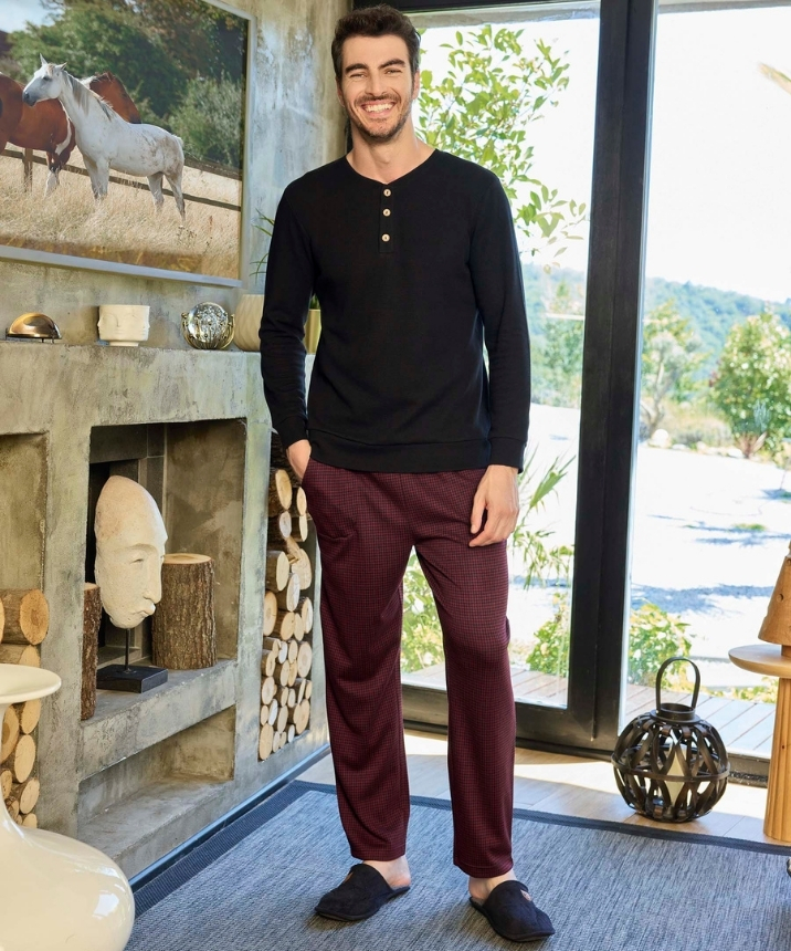 Waffle Patlı Erkek Pijama Takımı