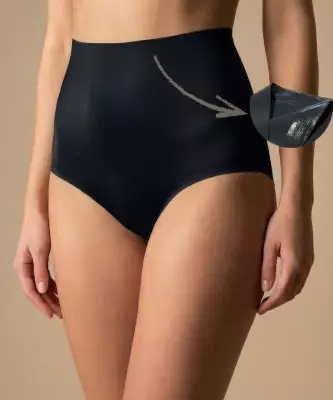 Lazer Kesim İz Yapmaz Silikonlu Yüksek Bel Külot - 3