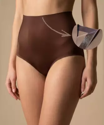 Lazer Kesim İz Yapmaz Silikonlu Yüksek Bel Külot - 5