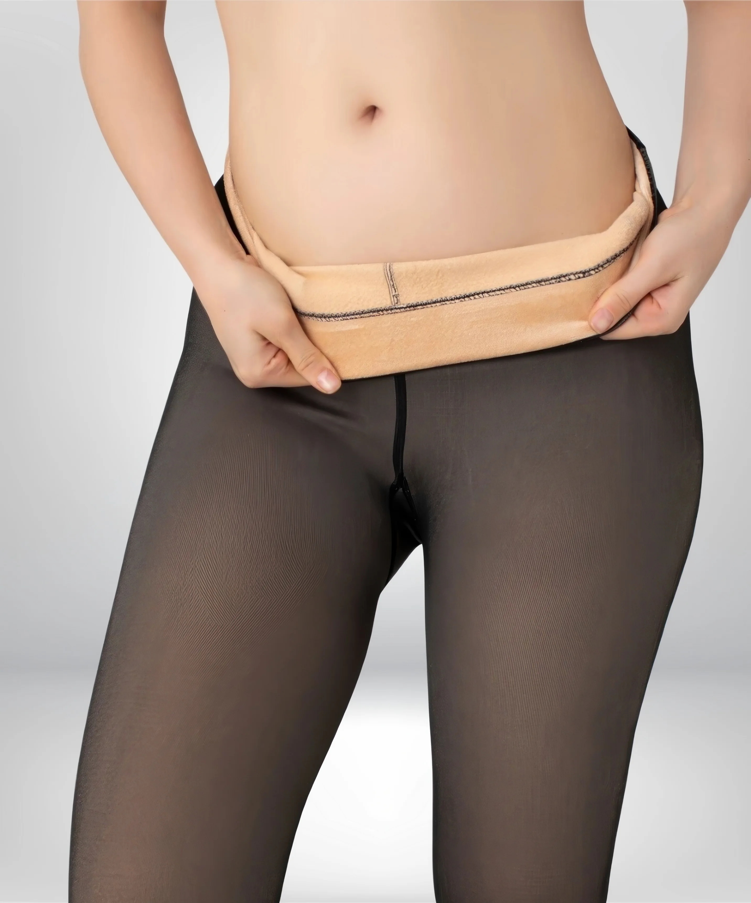 Ten Görünümlü Polar Külotlu Çorap