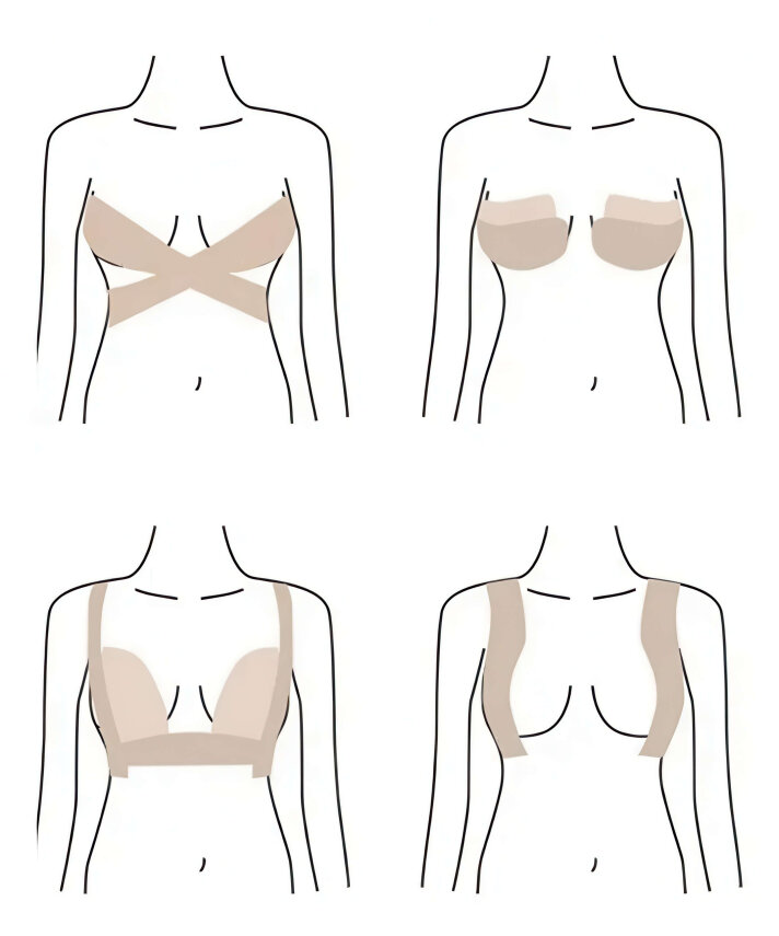 Şeffaf Göğüs Bandı 2,5cm - 2