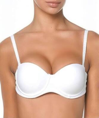 Şeffaf Sırt Dolgulu Straplez Sütyen - 2