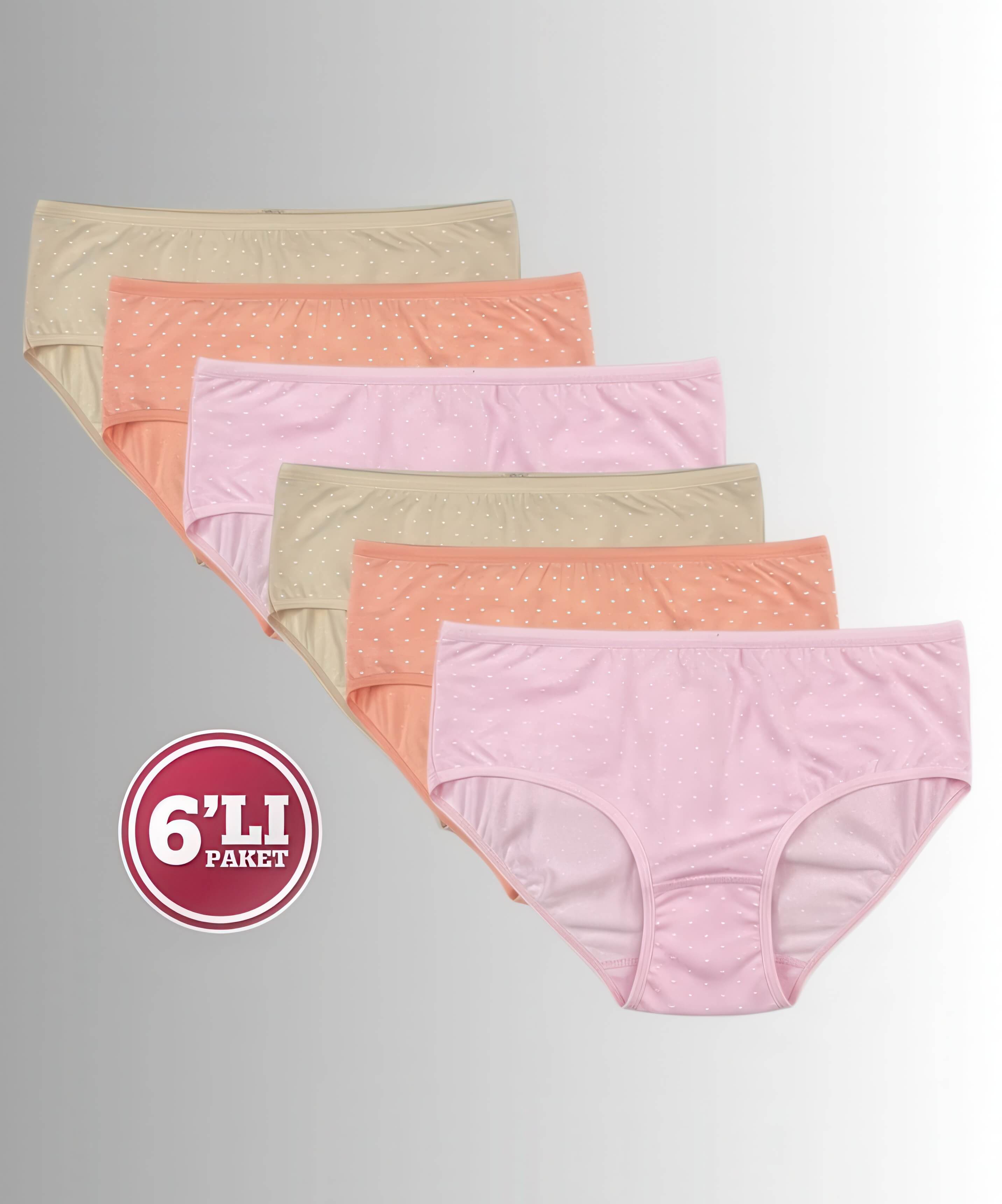 6'lı Paket Likralı Kalpli Bato