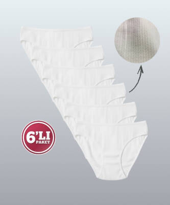 6'lı Paket Desenli Likralı Külot - 3