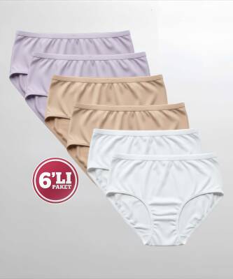 6'lı Paket Bambu Düz Bato Külot - 5