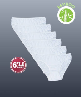 6'lı Paket Bambu Düz Külot - 4