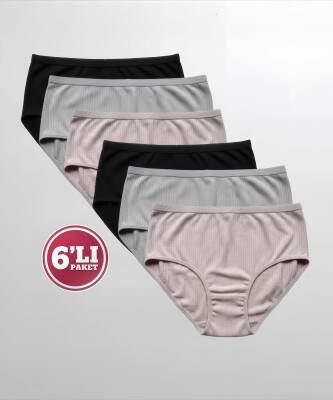 Özten 6'lı Paket Çizgili Bato Külot - 2