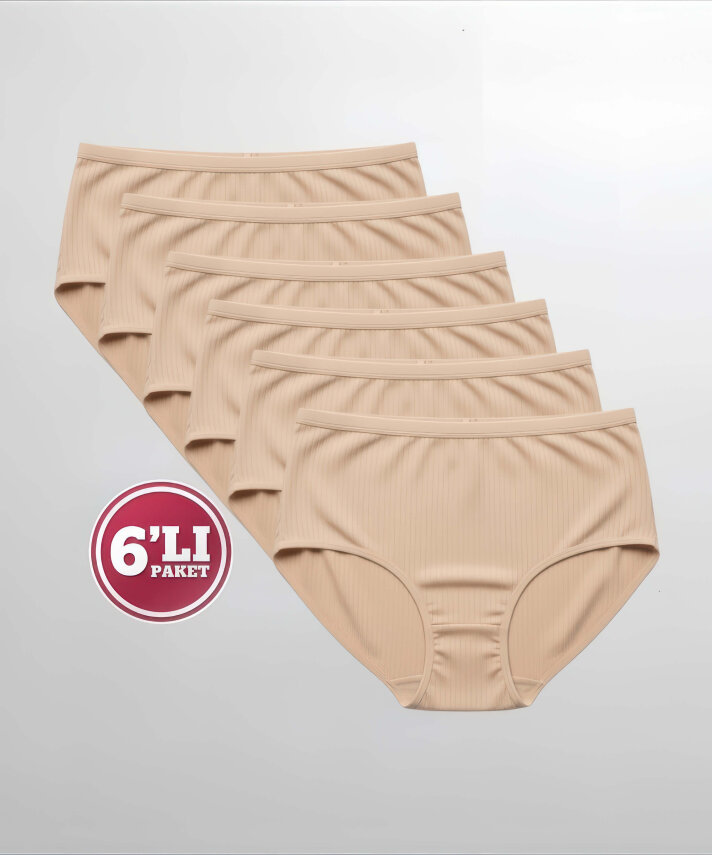 Özten 6'lı Paket Çizgili Bato Külot - 6