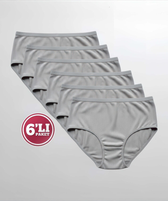 Özten 6'lı Paket Çizgili Bato Külot - 8