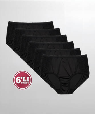 6'lı Paket Dantelli Bato Külot - 3