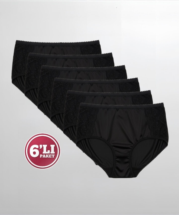 6'lı Paket Dantelli Bato Külot - 3