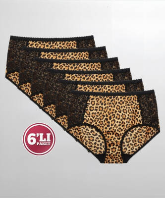 6'lı Paket Dantelli Bato Külot - 4