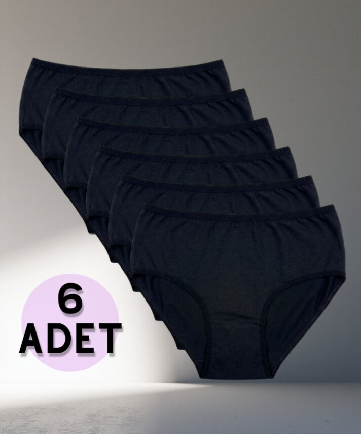 6'lı Paket Likralı Bato Külot - 3