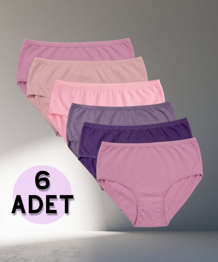 6'lı Paket Likralı Bato Külot - 5