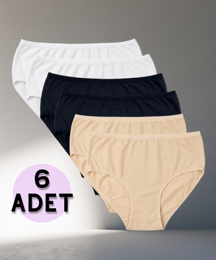 6'lı Paket Likralı Bato Külot