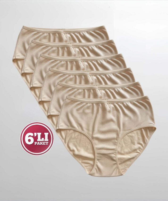 6'lı Paket Likralı Kaşkorse Bato Külot - 5