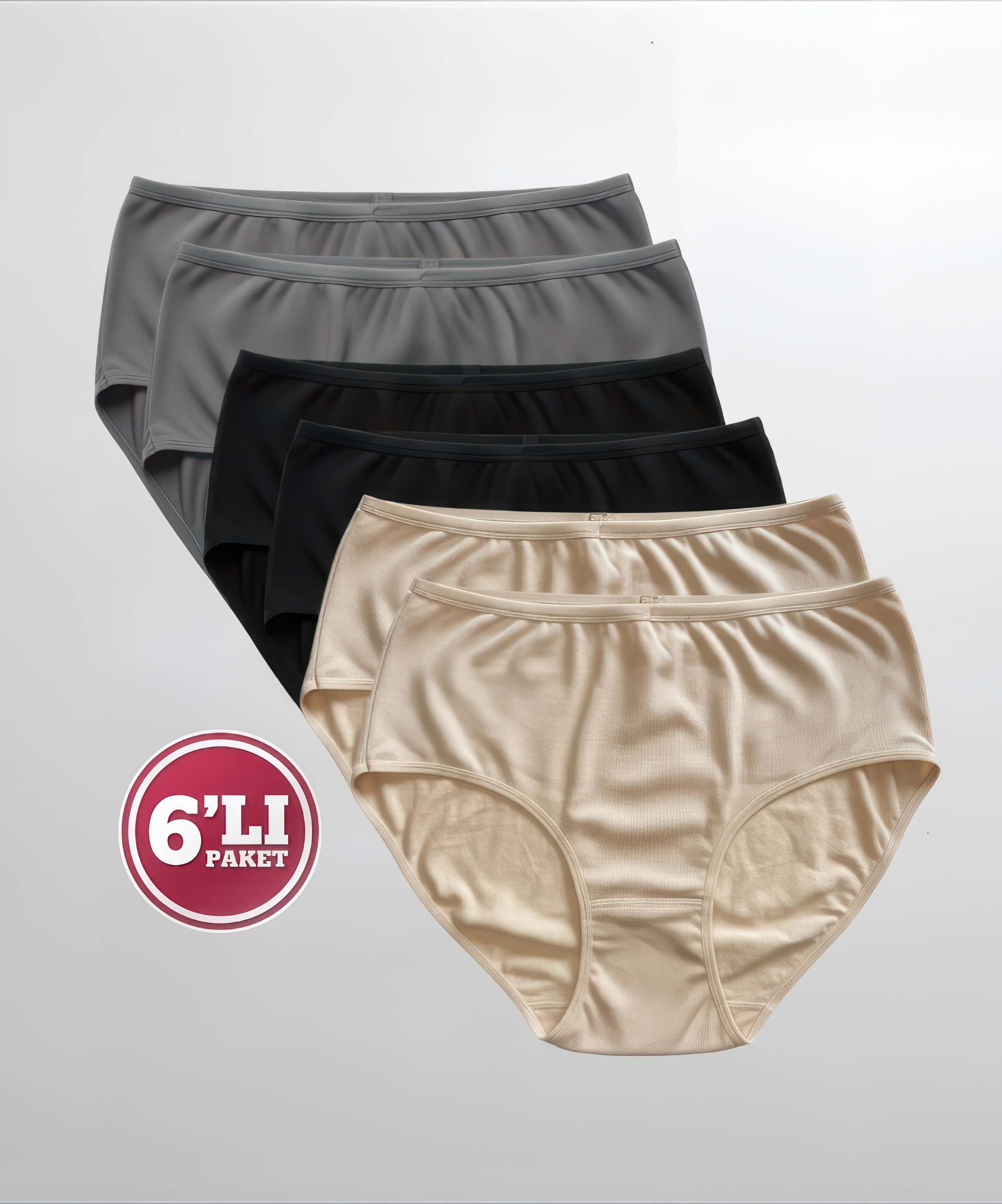 6'lı Paket Likralı Kaşkorse Bato Külot