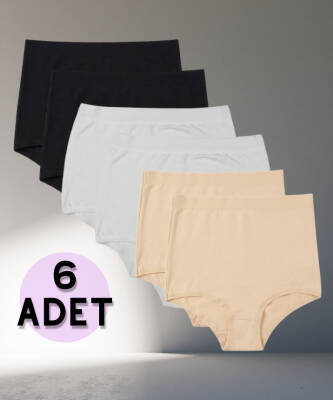 6'lı Paket Modal Yüksek Bel Toparlayıcı Bato Külot - 5