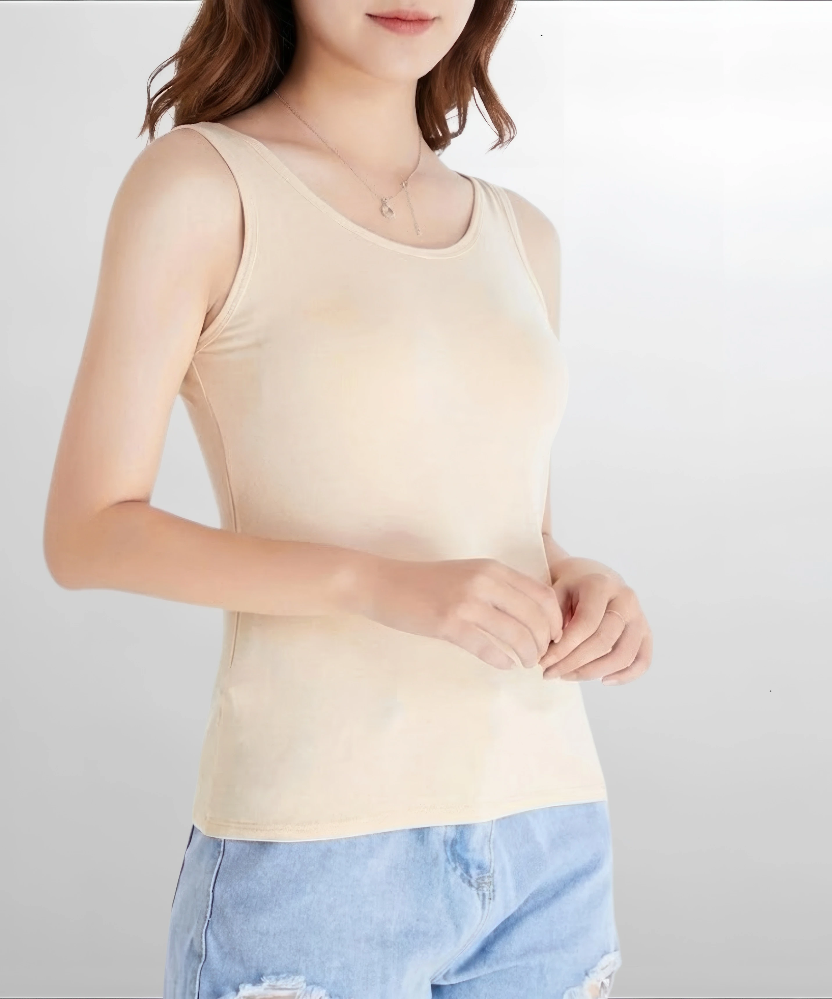 Kalın Askılı Bambu Atlet - 1