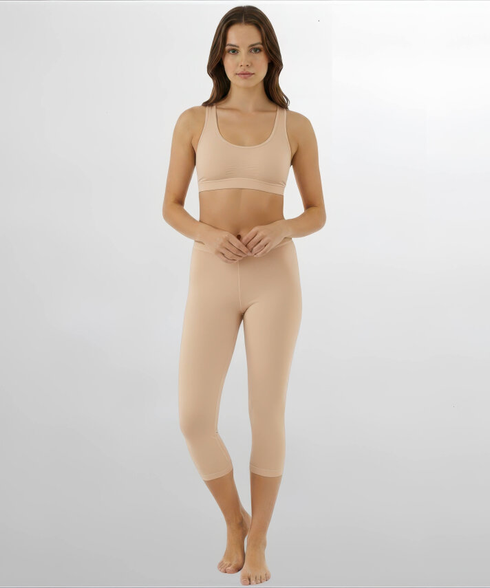 Kemerli İz Yapmaz Kapri Tayt - 4