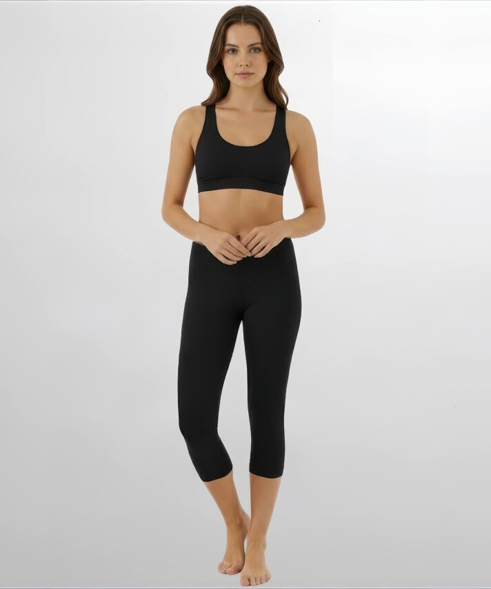 Kemerli İz Yapmaz Kapri Tayt - 7