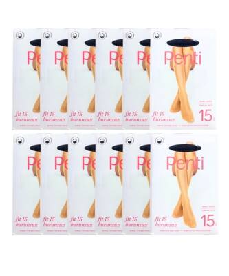 Fit15 12'li Paket Dizaltı Burunsuz Çorap - 8