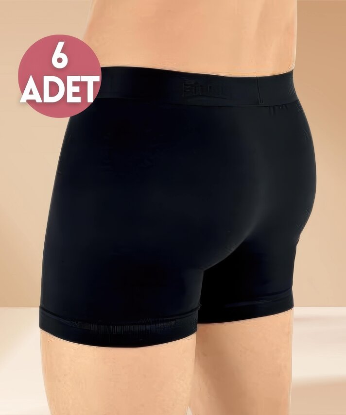 6'lı Paket Düz Likralı Boxer - 4