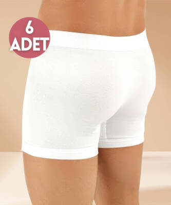 6'lı Paket Düz Likralı Boxer - 6