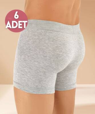 6'lı Paket Düz Likralı Boxer - 8