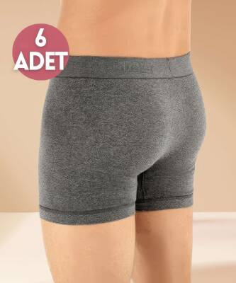 6'lı Paket Düz Likralı Boxer - 2