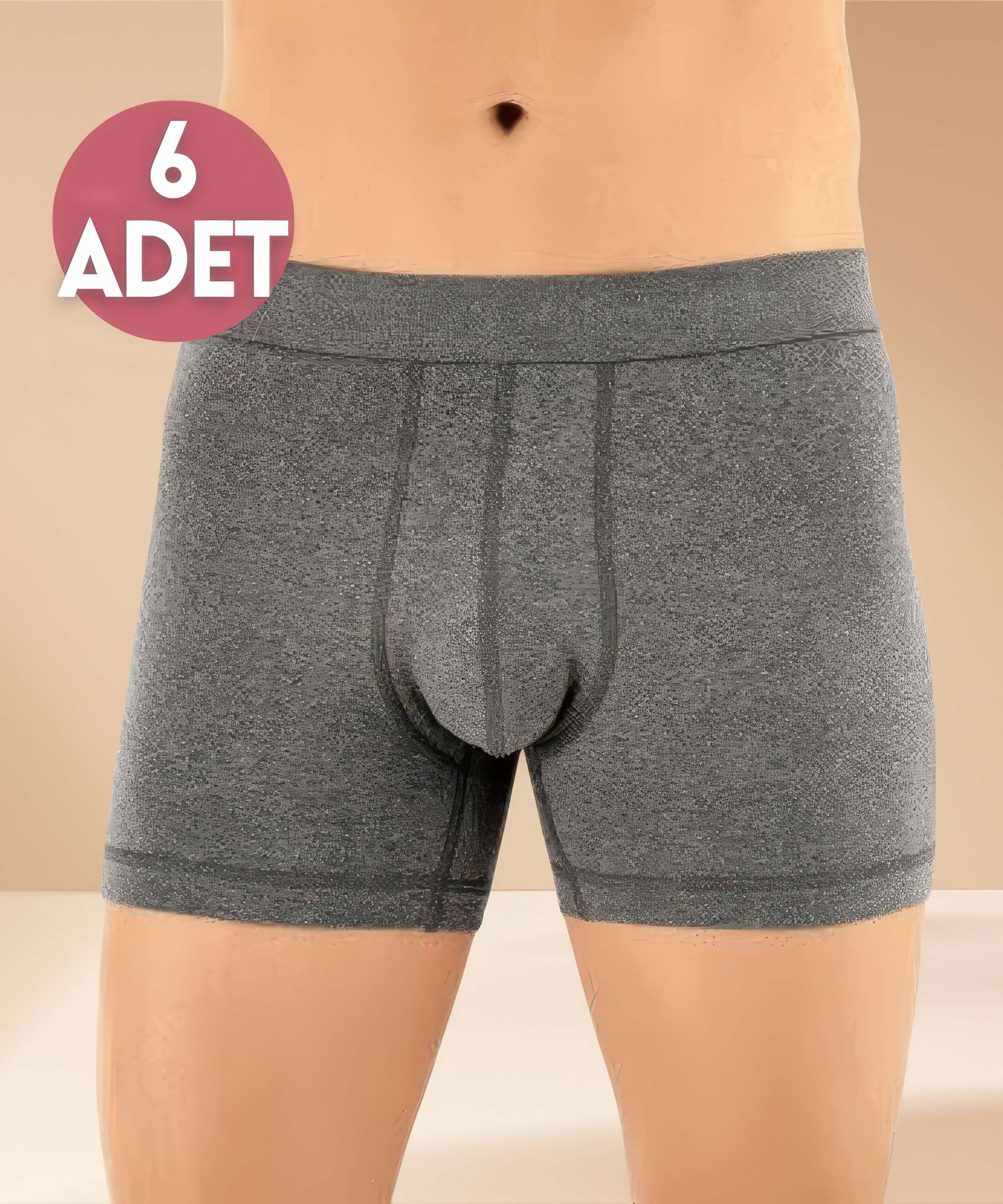 6'lı Paket Düz Likralı Boxer