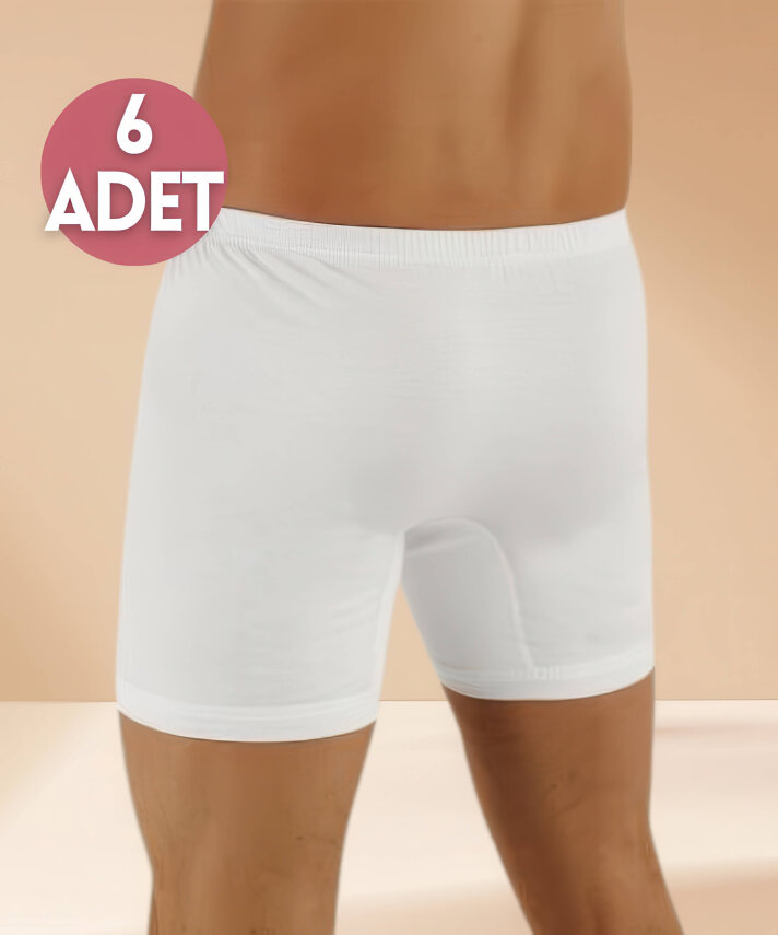 6'lı Paket Penye Paçalı Boxer - 2